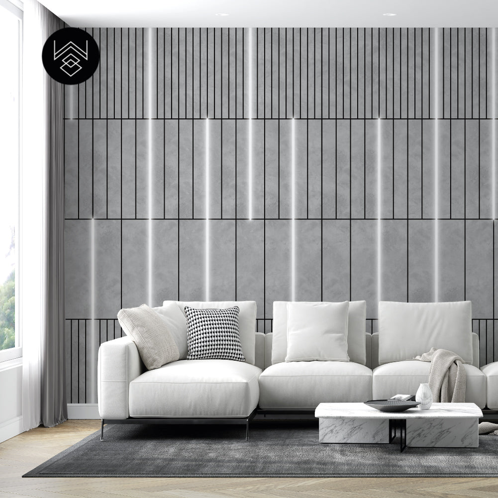 טפט קונקריט בלאק לייטס אפור