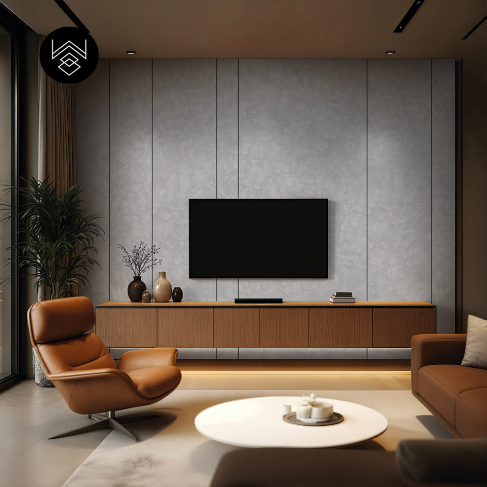 טפט דמוי פורניר בטון אפור