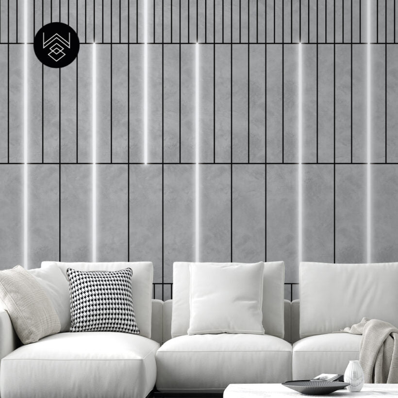 טפט קונקריט בלאק לייטס אפור