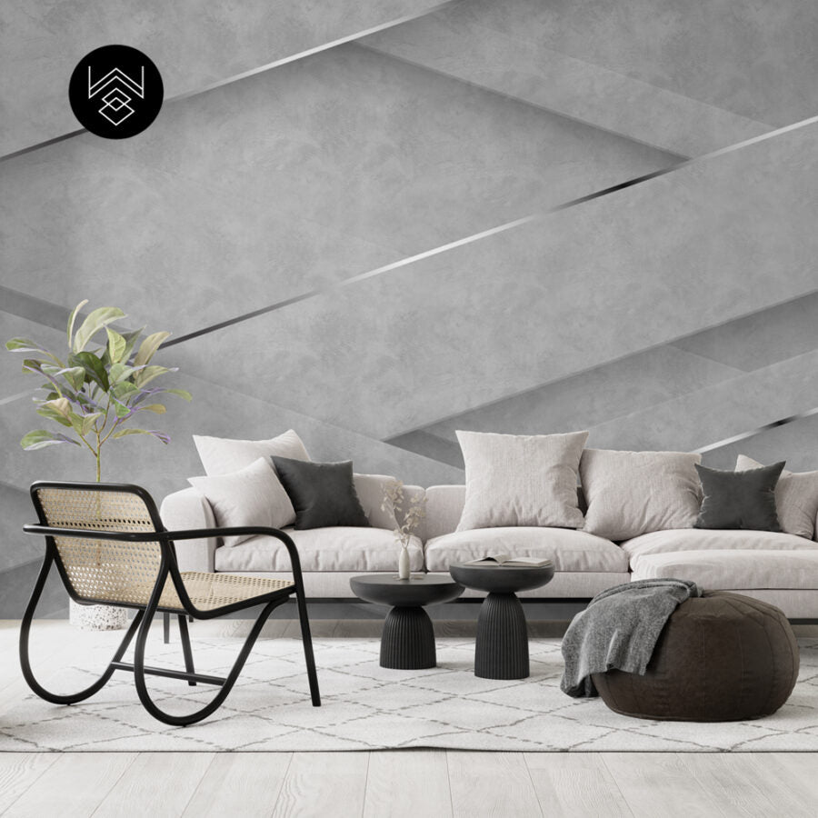 טפט קונקריט אפקט 9 דמוי כסף