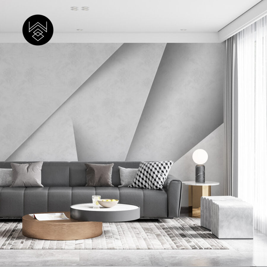 טפט קונקריט אפקט 3 אפור בהיר