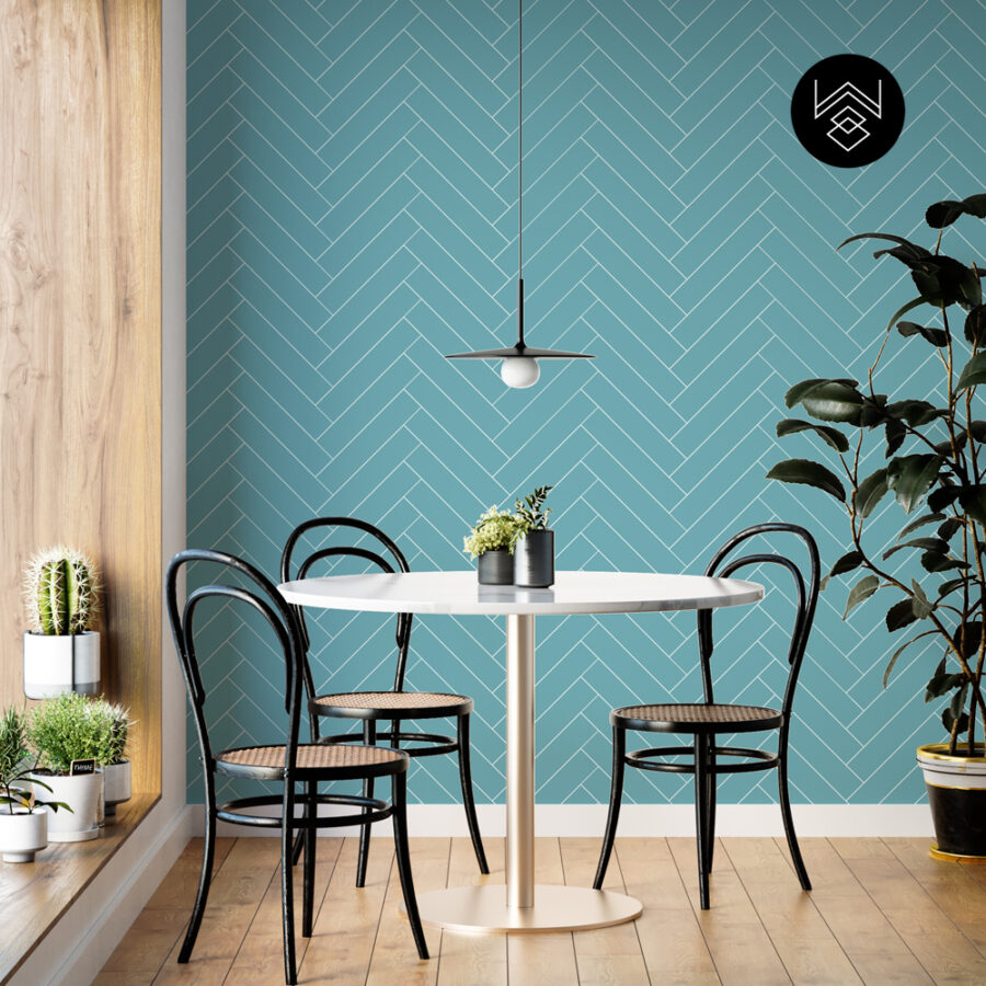 טפט פישבון תכלת טורקיז