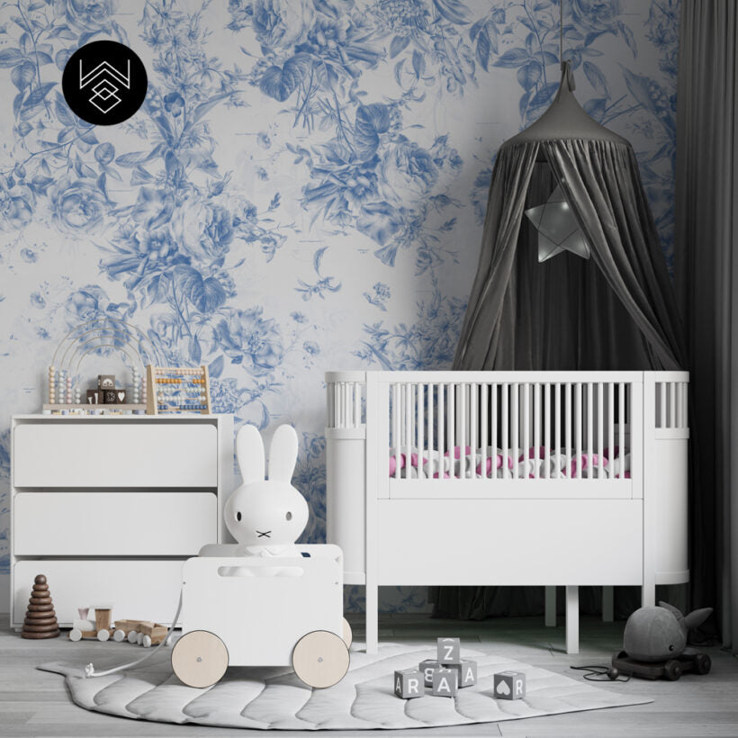 טפט פלורל ליין 5 כחול