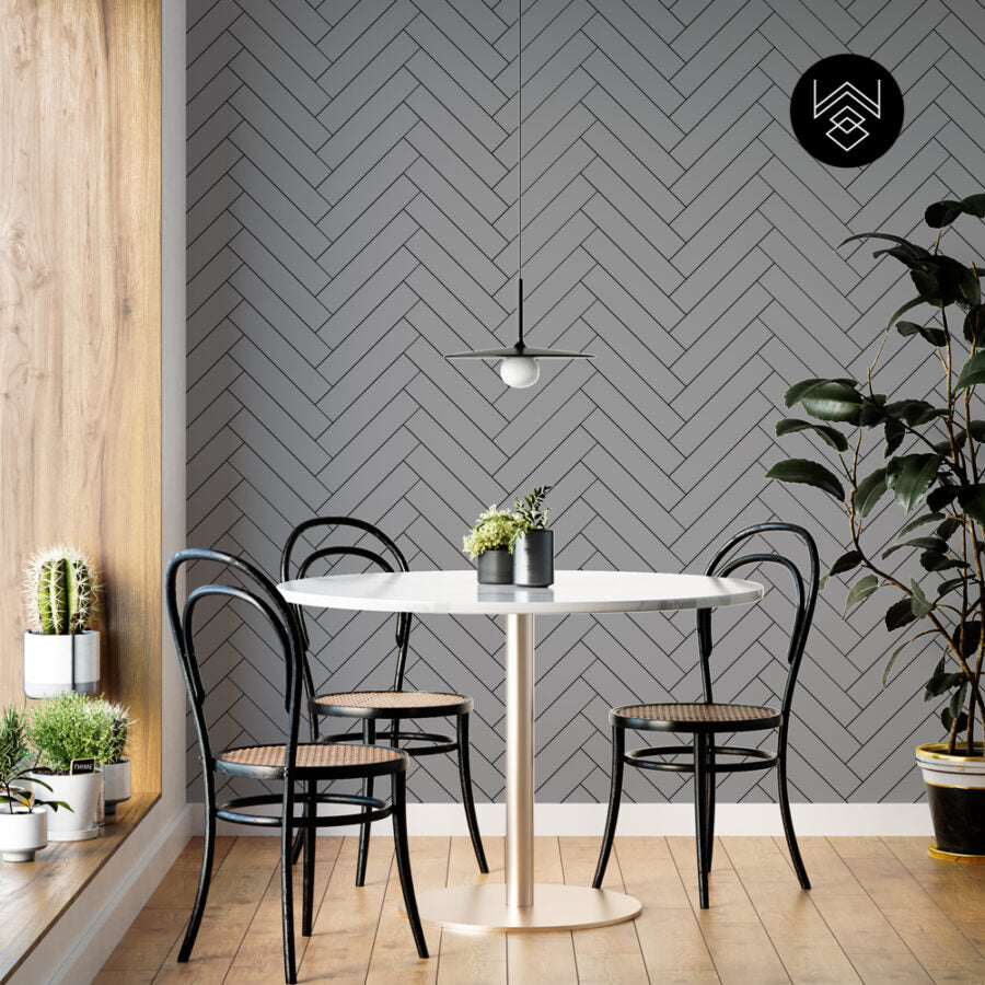 טפט פישבון אפור שחור