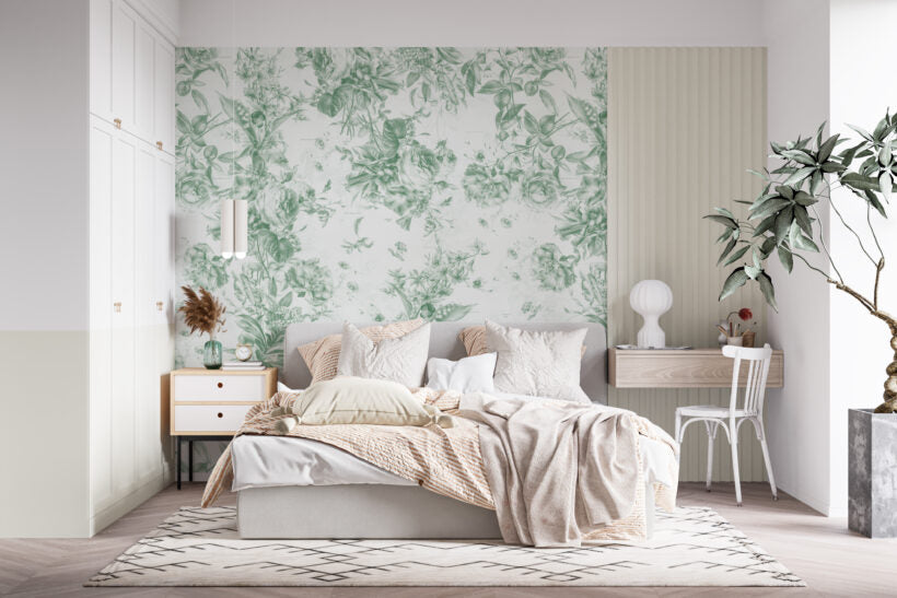 טפט פלורל ליין 4 ירוק