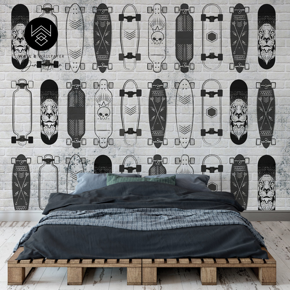 טפט בריקים סקייטבורד