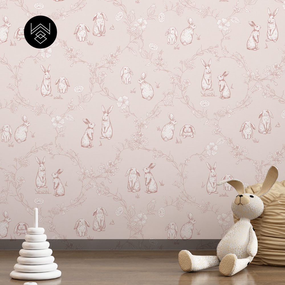 טפט ראביט אוריינט ורוד