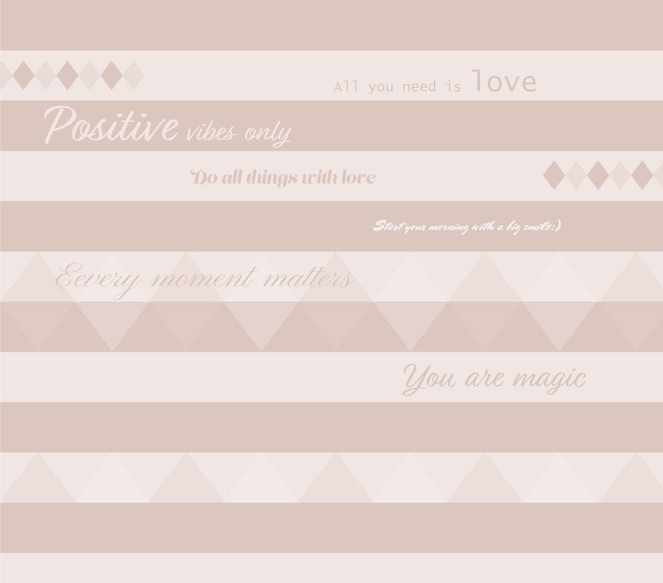 טפט פסים וכיתובים ורוד סלמון