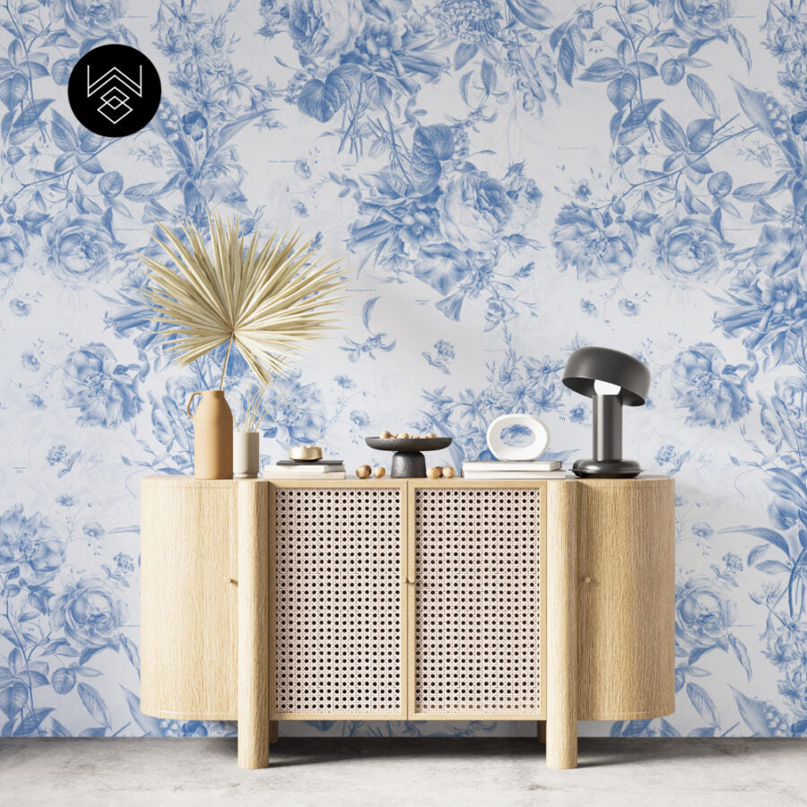 טפט פלורל ליין 5 כחול