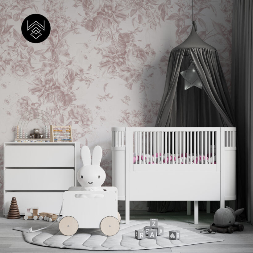 טפט פלורל ליין 2 ורוד