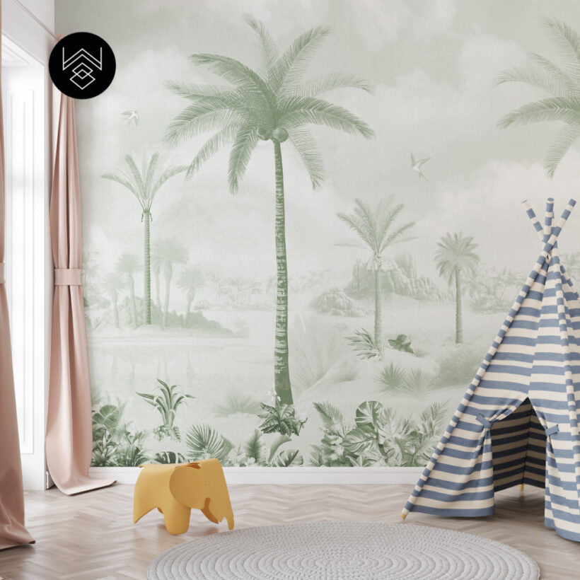 טפט פאלם פייד 3 ירוק