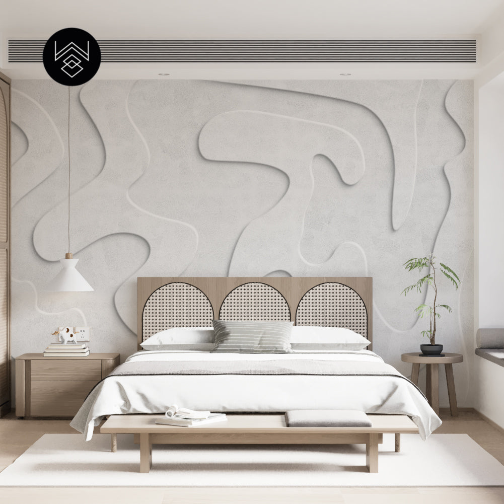 טפט פיין אבסטרקט 1 לבן