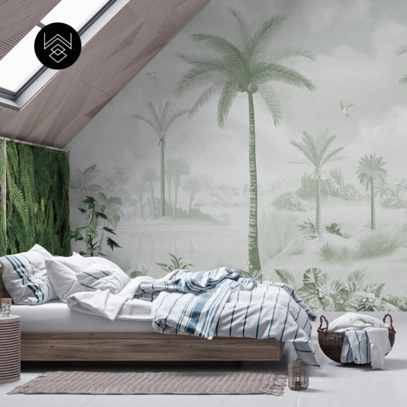 טפט פאלם פייד 3 ירוק