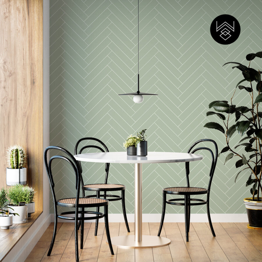 טפט פישבון ירוק מעושן