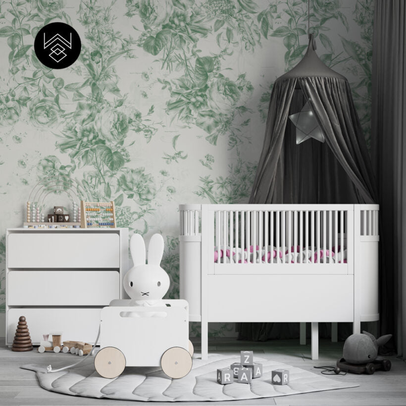 טפט פלורל ליין 4 ירוק