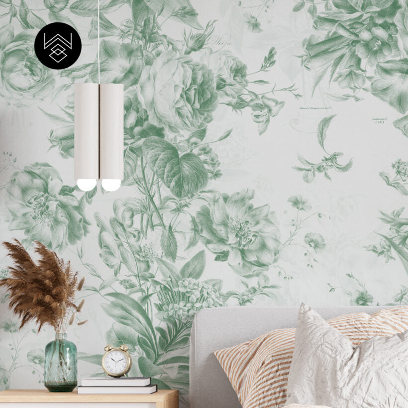 טפט פלורל ליין 4 ירוק