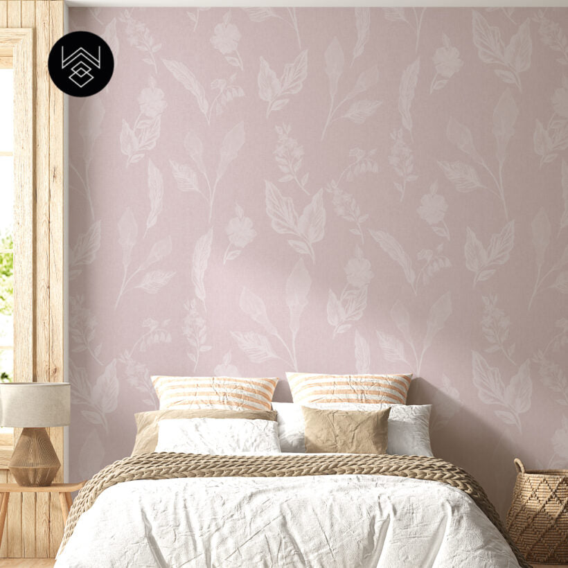 טפט פלאורס פאטרן ליין ורוד