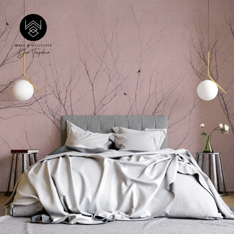 טפט פורסט לינן ורוד